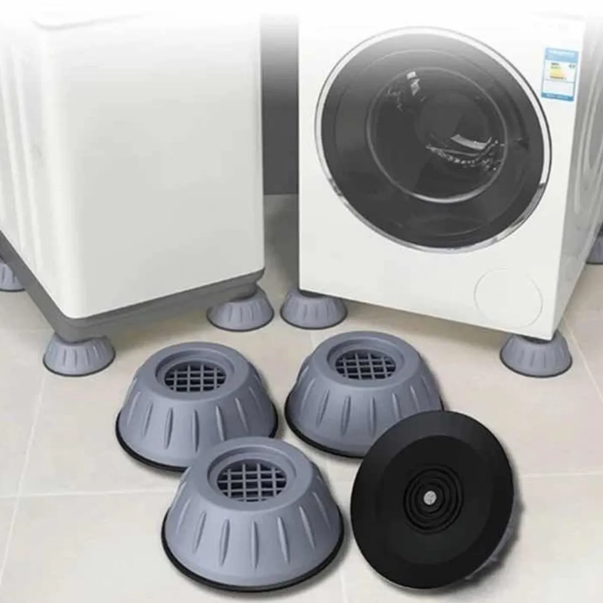 GENERICO - Almohadillas Antivibracion Universal Goma Lavadora 12pcs