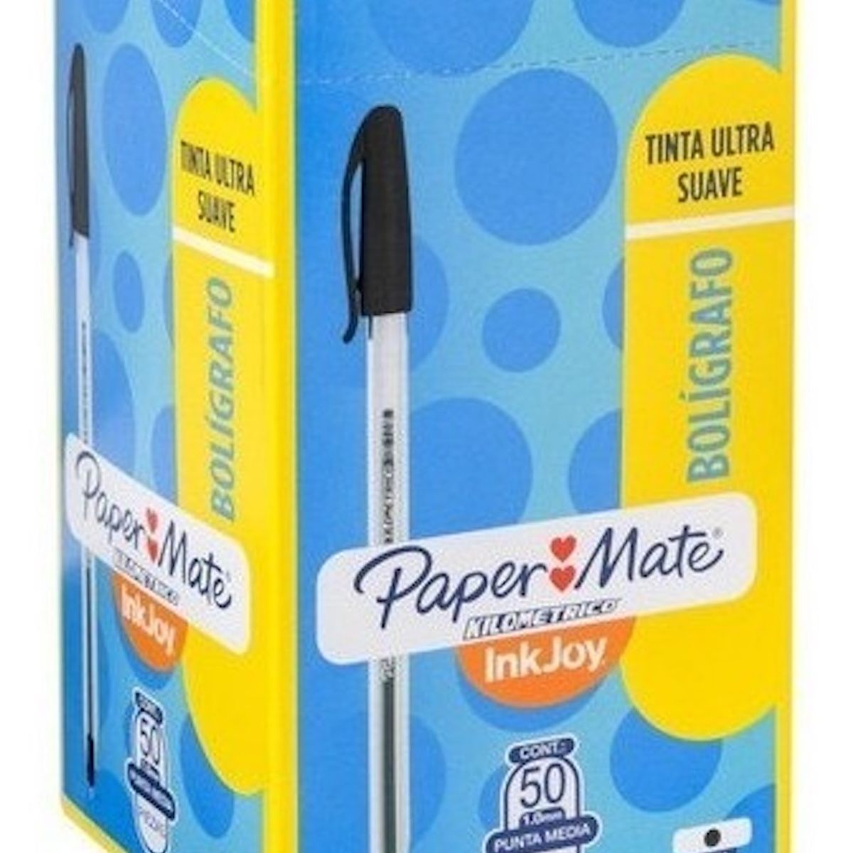 GENERICO - Lápiz Pasta Kilometrico Punta Med Negro Caja 50 Paper-mate