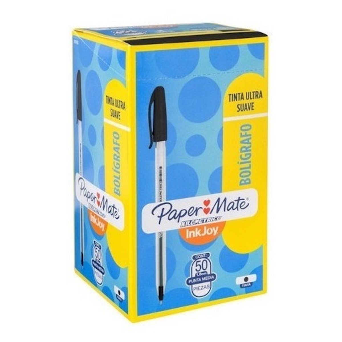 GENERICO - Lápiz Pasta Kilometrico Punta Med Negro Caja 50 Paper-mate