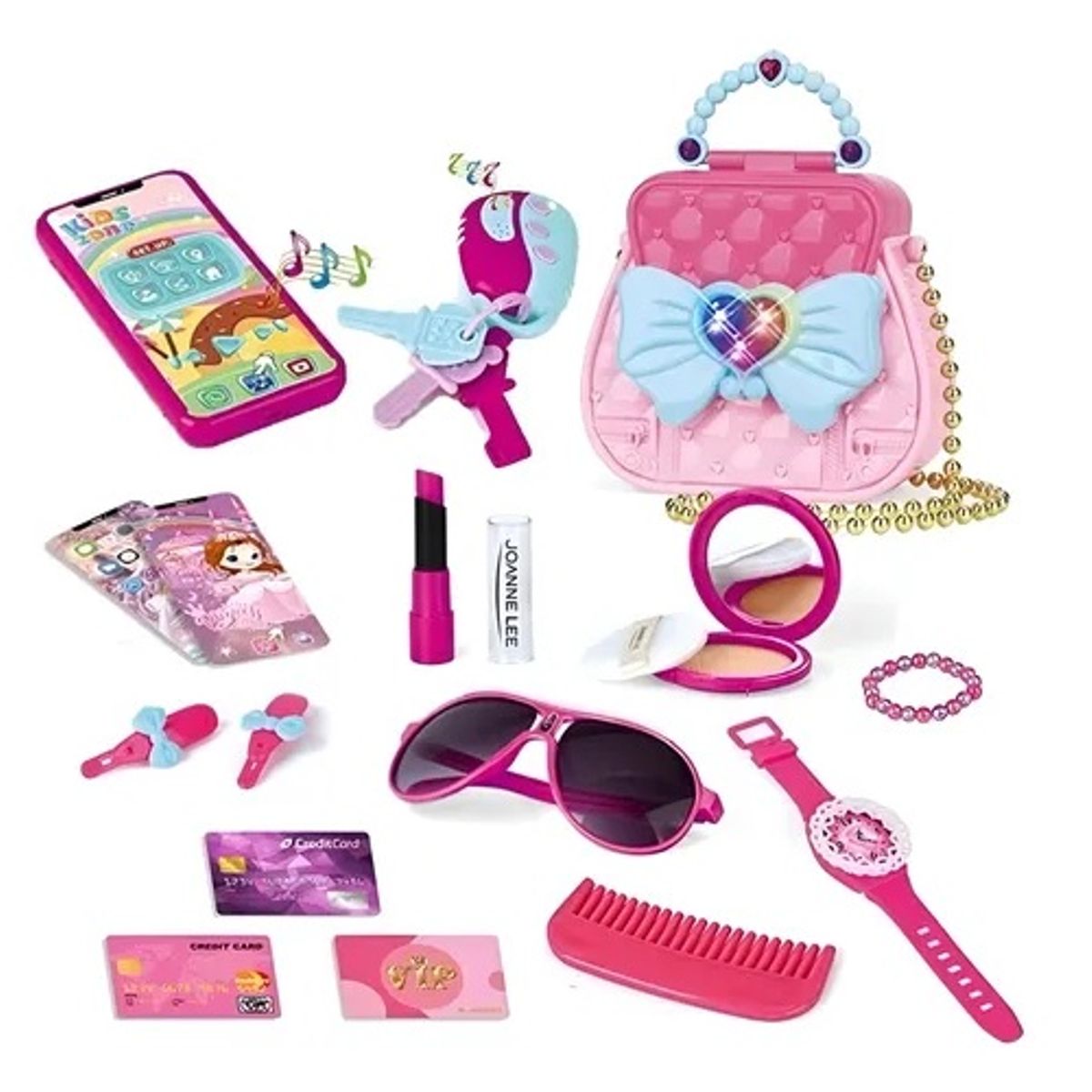 OEM - Juguete Niña Cartera De Princesa 17 Piezas Con Luces Sonidos