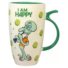 GENERICO - Taza Tazon Mug Calamardo + Tapa + Bombilla