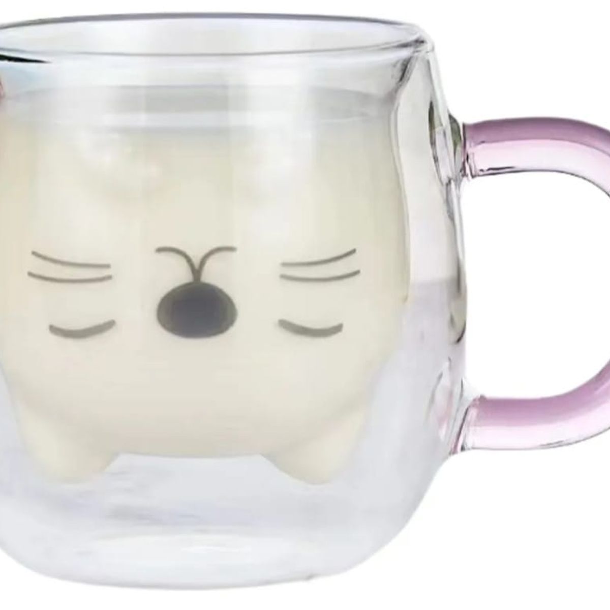 GENERICO - Taza Tazon Gato 3d Vidrio Templado 250ml