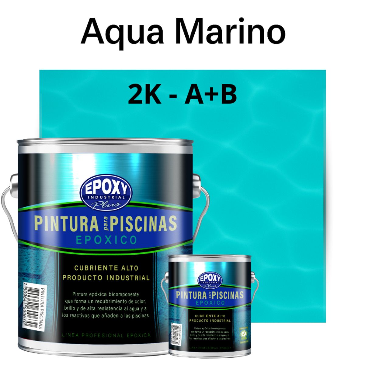 EPOXY - Pintura Epóxica 2K para Piscinas Base solvente-2K A+B- GALON