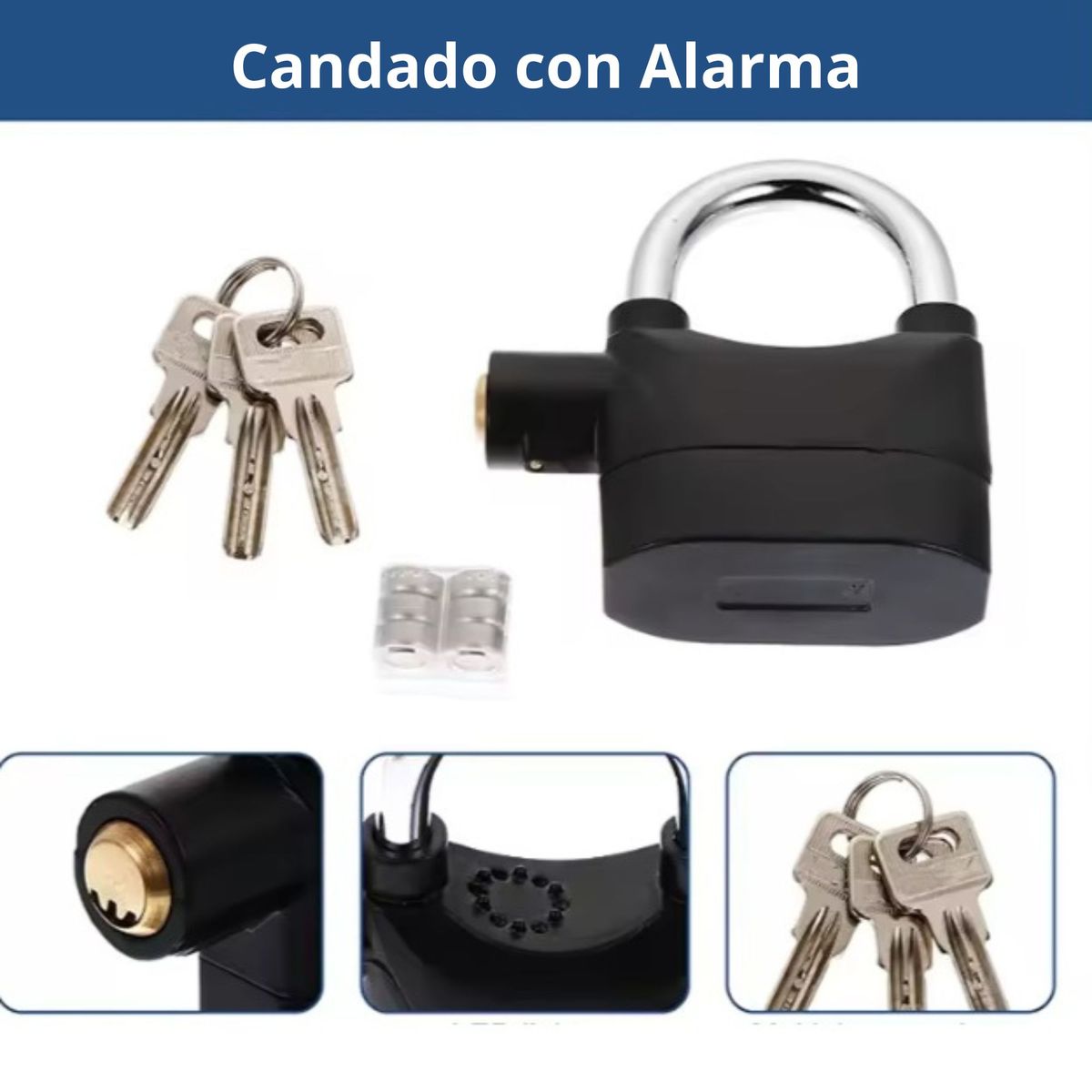 GENERICO - Candado de Seguridad para Motos Bicicletas y más