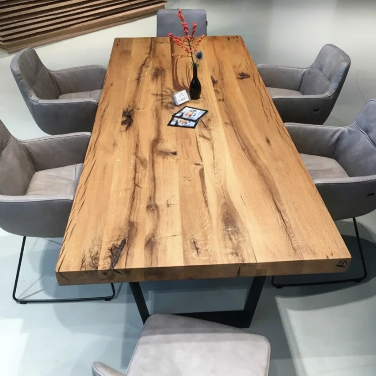 GENERICO - Mesa  Comedor Vertigo  Metal Y Roble  120x70