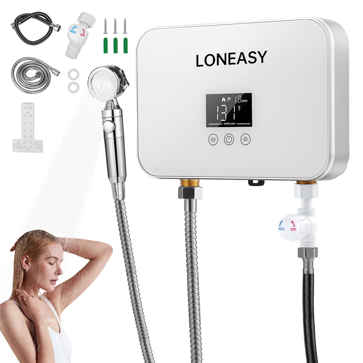 LONEASY - Calentador instantáneo de agua Máxima eficiencia energética7000w con SEC Calentador Agua InstantÃneo