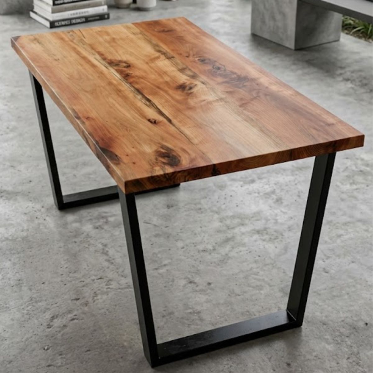 GENERICO - Mesa  Comedor Vertigo  Metal Y Roble  160x90