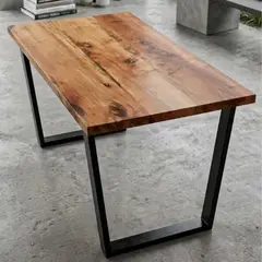 GENERICO - Mesa Comedor Vertigo Metal Y Roble 160x90