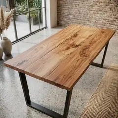 GENERICO - Mesa Comedor Vertigo Metal Y Roble 200x90