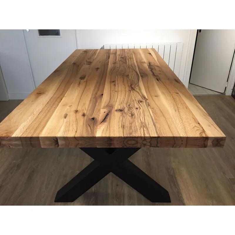 GENERICO - Mesa / Comedor Cascada / Roble Y Metal / 180 X 90