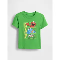 GAP - Polera Plaza Sésamo Logo Manga Corta Toddler Niño