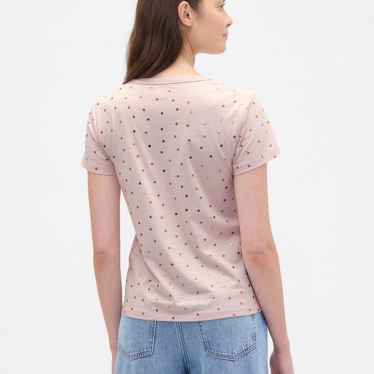 GAP - Polera Gap V-Neck Manga Corta Mujer