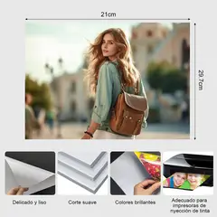 SUPERCENTER - Papel Fotográfico Brillante Opalina A4 Pack 50 Hojas 230 Gr Blanco