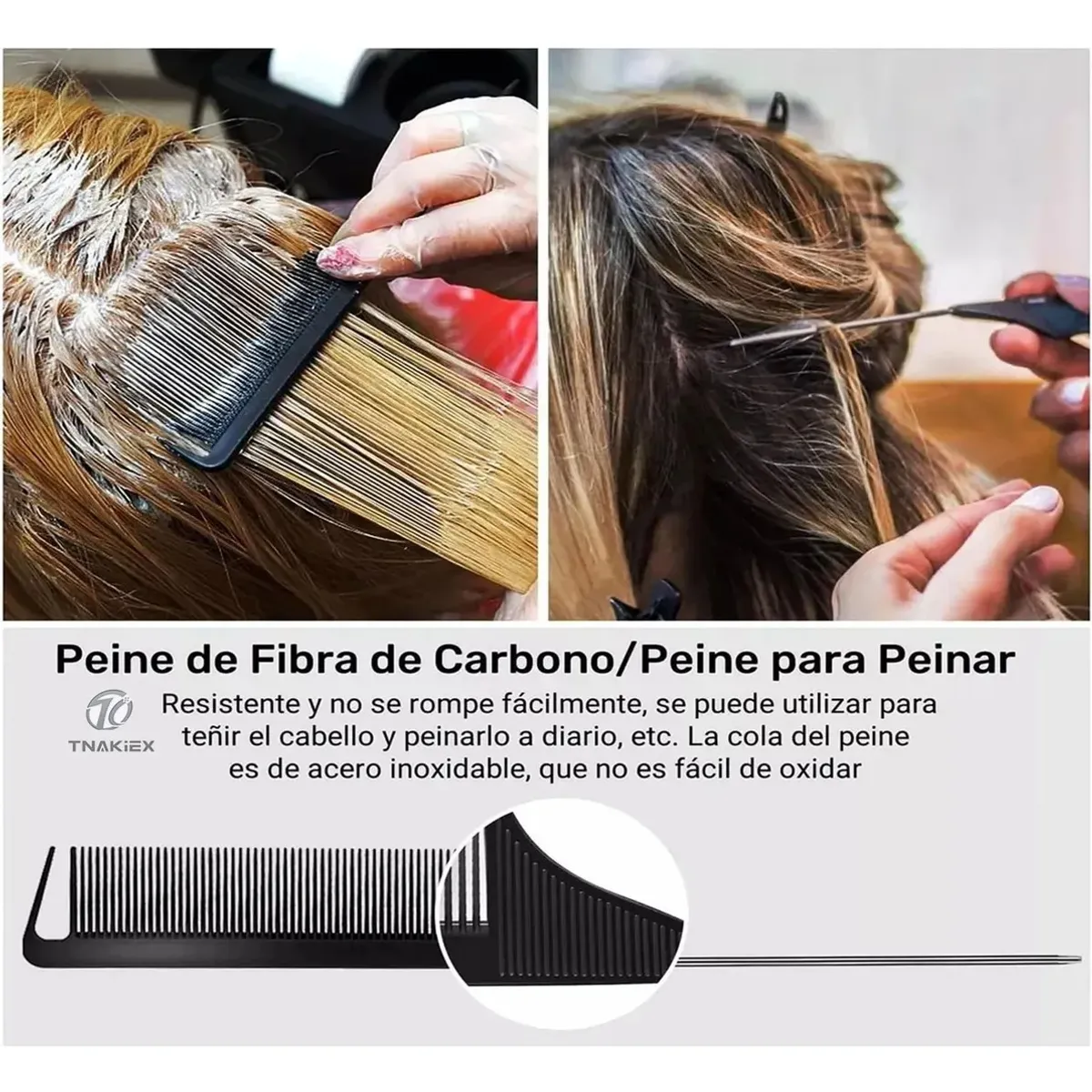 TNAKIEX - Kit 12pz Peine De Masaje De Cepillo Adecuado Cabello Rizad