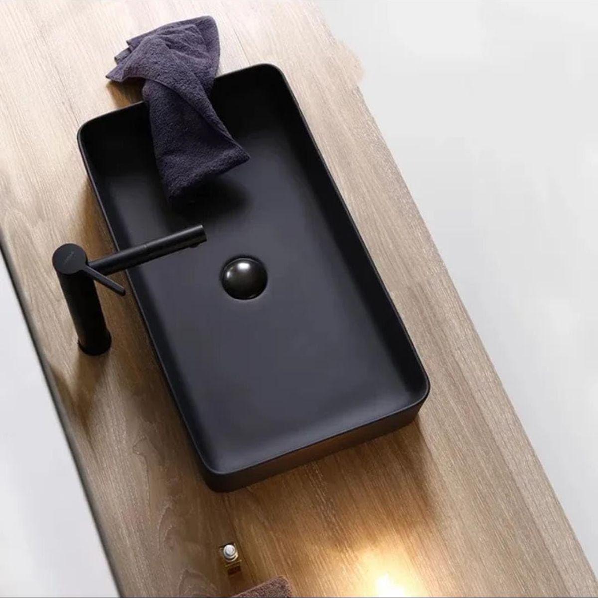 BLUEDREAMER - Lavabo de cerámica integrado en encimera