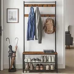 COZYNOOK - Perchero Zapatero y Banca 3 En 1 Modelo Clasico y Multifunctional