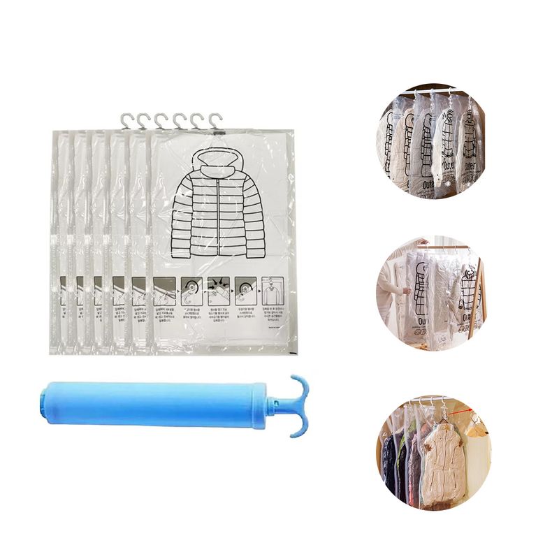 KINDA NICE - 6 Bolsas Al Vacío 90x70 + Bombín Almacenamiento Compresión