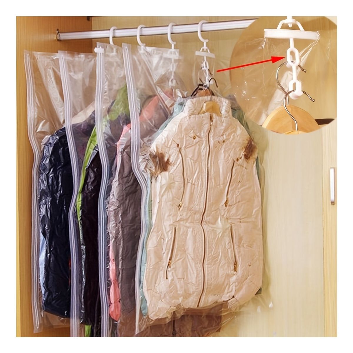 KINDA NICE - 6 Bolsas Al Vacío 90x70 + Bombín Almacenamiento Compresión