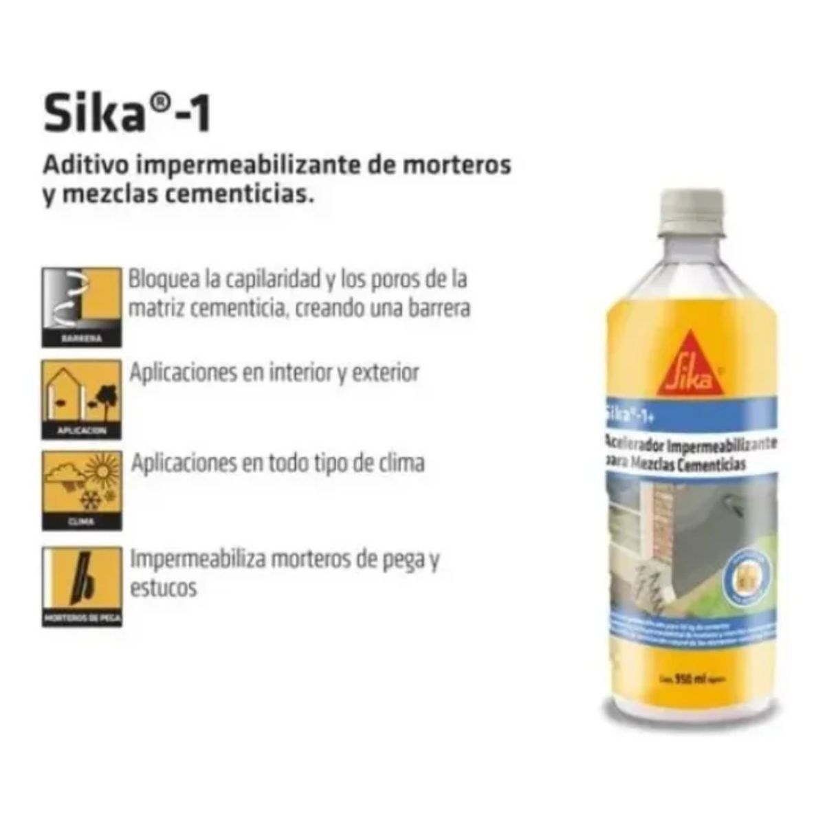 SIKA - IMPERMEABILIZANTE SIKA 1 DOYPACK 950ML