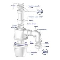 SIFON LAVAPLATO CON CODO 112 LOA