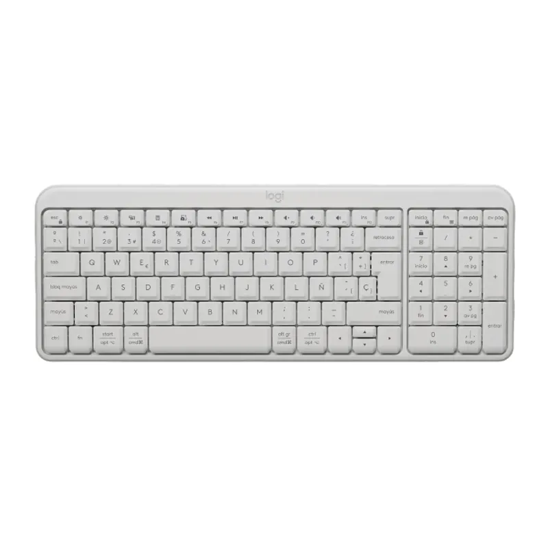 LOGITECH - Logitech K250 Teclado Inalámbrico Compacto BluetoothUSB Blanco