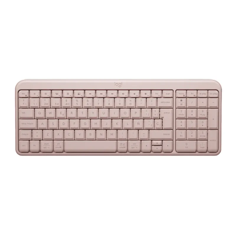 LOGITECH - Logitech K250 Teclado Inalámbrico Compacto BluetoothUSB Rosa