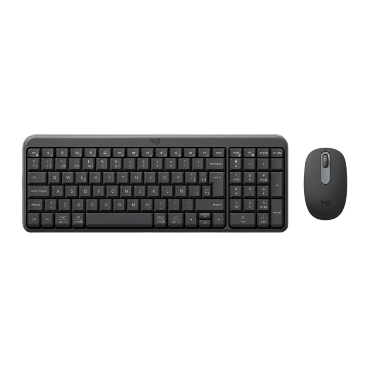 LOGITECH - Logitech MK250 Combo Inalámbrico Compacto Teclado y Mouse Bluetooth, USB, Negro