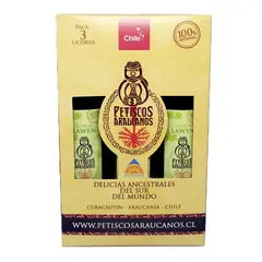 PETISCOS ARAUCANOS - LICOR DE LAWEN PACK 3 X 250 ML
