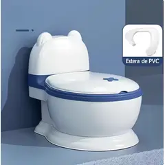 OASIS - Bacinica Bañito Entrenador Niños Baño Asiento Acojinado Azul