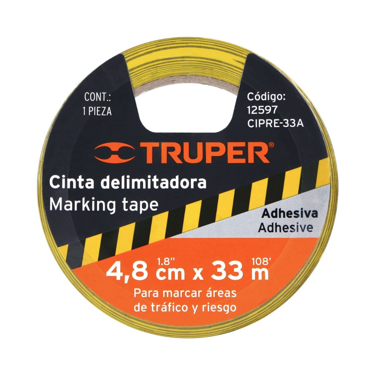 TRUPER - CINTA PARA SEÑALIZACION AMARILLO-NEGRO TRUPER