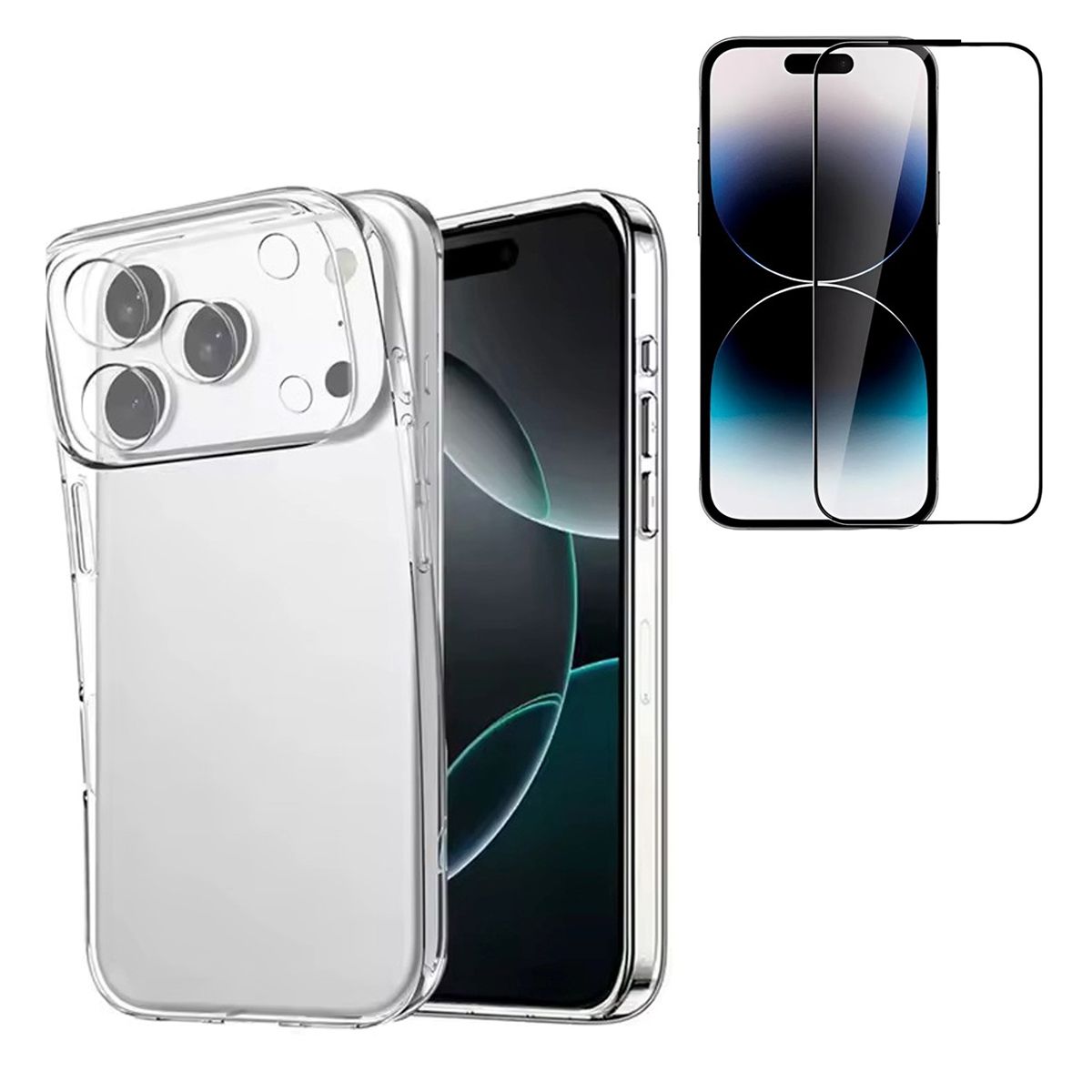 BELKRA - Carcasa Para iphone 17 PRO MAX + Mica de Vidrio Anti Golpes