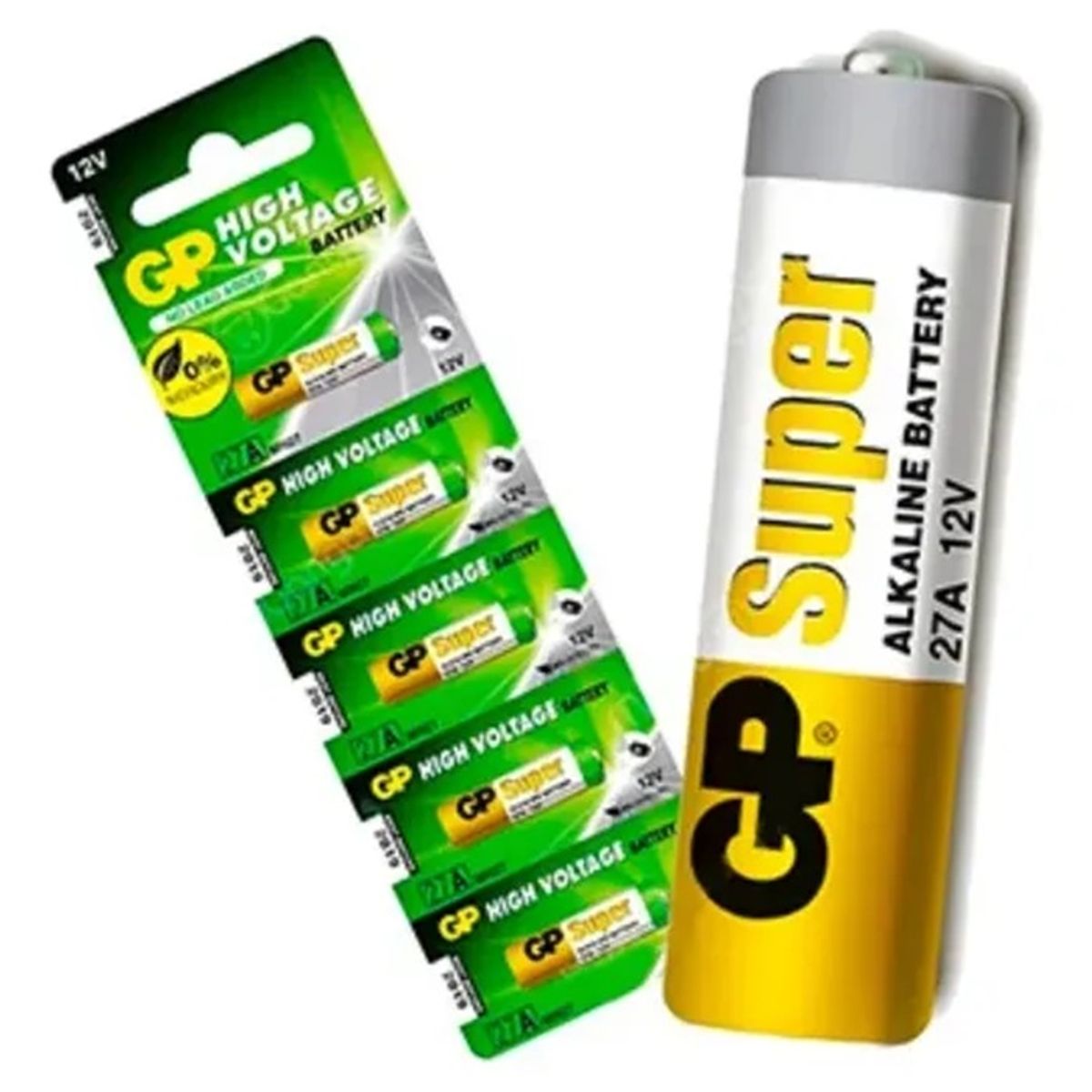 GP BATTERIES - 5 Baterías A27 Marca Gp High Voltage 12 V Long Life Alarmas