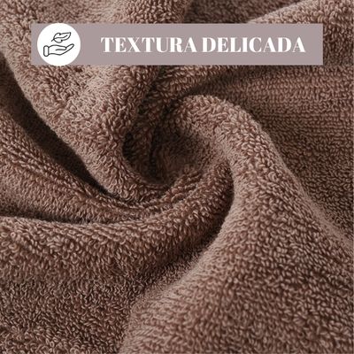 Imagen 2 del producto Toalla de Baño Cuerpo Marrón 100% Algodón Gruesa
