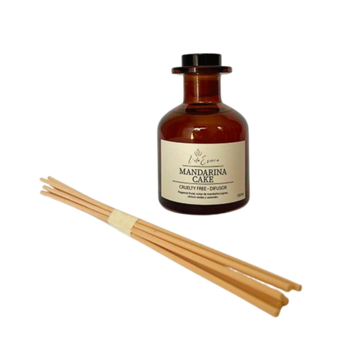 GENERICO - Difusor de Varillas Mandarina Cake - Dulzura y Energía Positiva - 150 ml