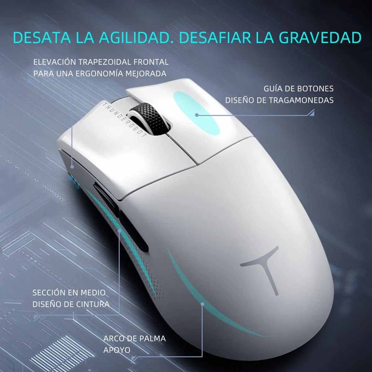 GENERICO - Mouse Thunderobot ml903 gamer recargable rgb