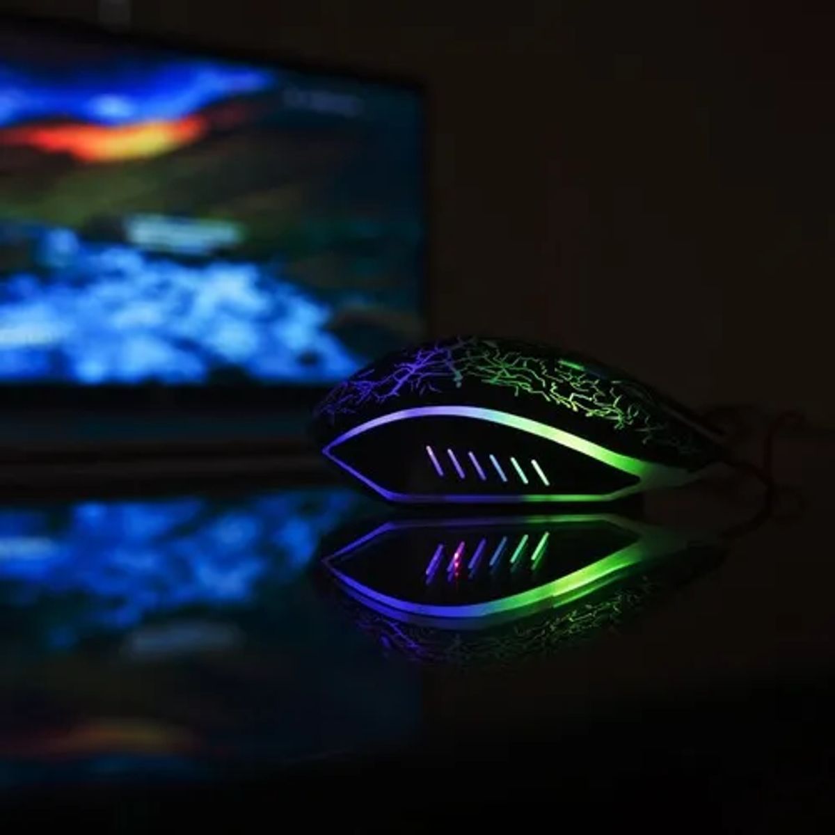 GENERICO - Mouse Urbano Labs gamer pro rgb 3 botones negro