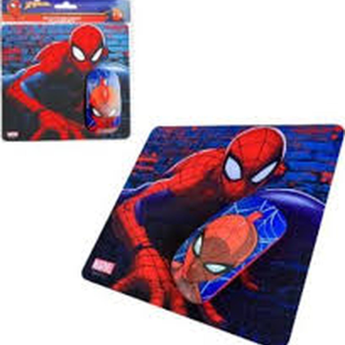 GENERICO - Kit mouse inalámbrico + pad Spider Man 2 rojo