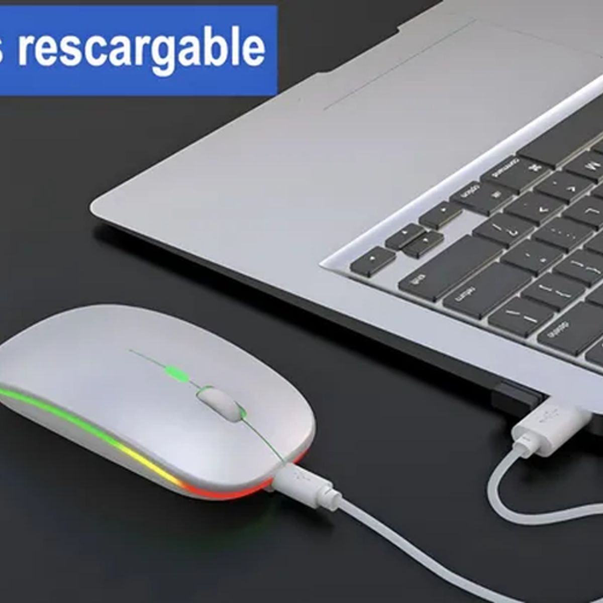 GENERICO - Ratón inalámbrico recargable usb bluetooth