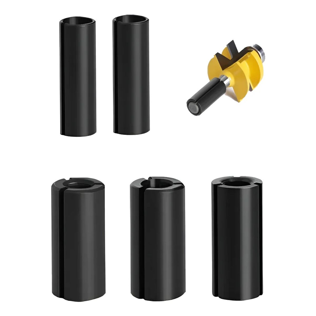 GENERICO - Fresa Reductor Adaptador Vastago Fresadora Router Tupi 5pcs