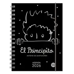 TOP10BOOKS - Agenda 2026 El Principito-Negra-Anillada-Antoine de Saint-Exupéry