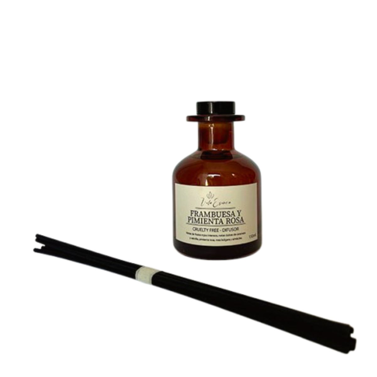 GENERICO - Difusor de Varillas Frambuesa y Pimienta Rosa - Elegancia y Energía Vital - 150 ml