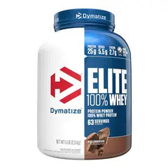 DYMATIZE - Elite 100 Whey Protein 5Lb Chocolate.