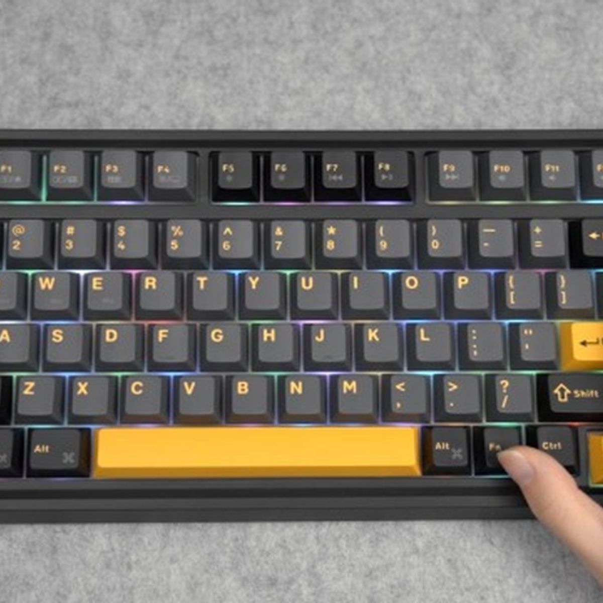 GENERICO - Teclado Aula F75 inalámbrico rgb negro inglés