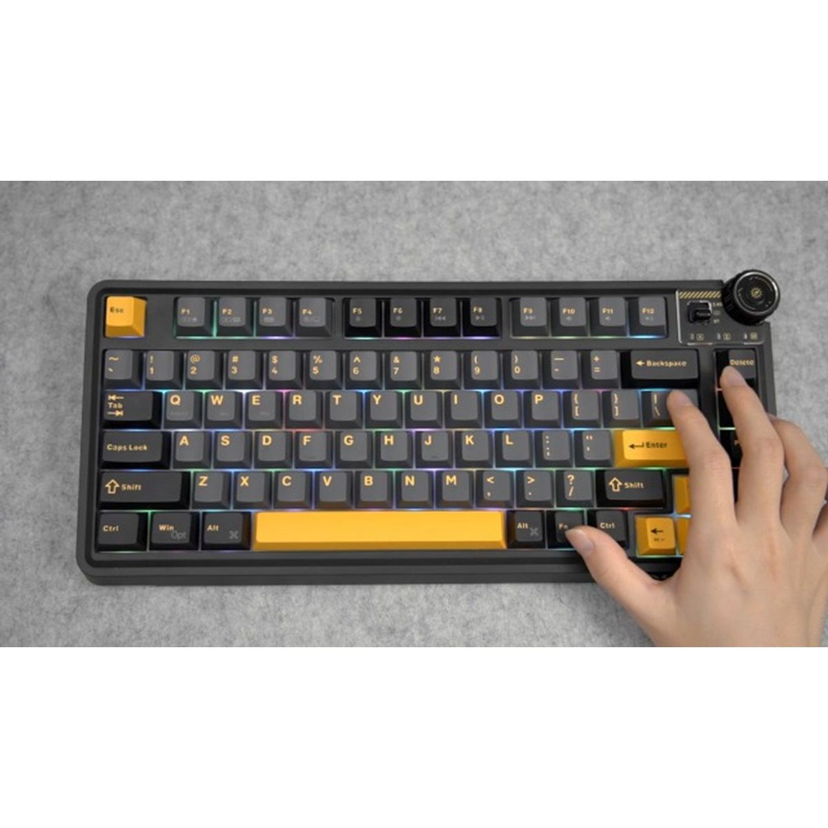 GENERICO - Teclado Aula F75 inalámbrico rgb negro inglés