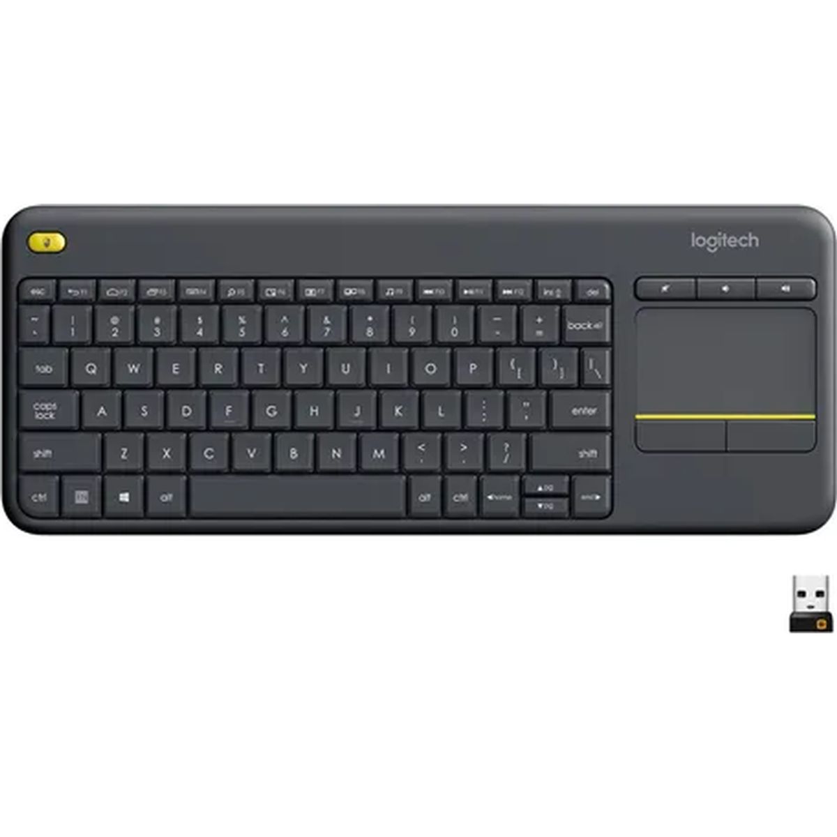 GENERICO - Teclado Logitech K400 Plus inalámbrico español negro