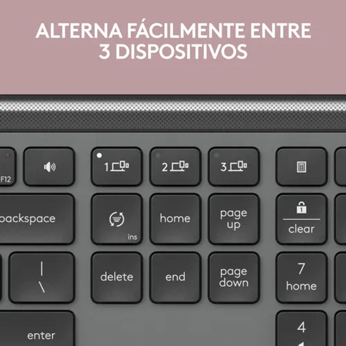 GENERICO - Teclado Logitech K950 inalámbrico slim grafito español