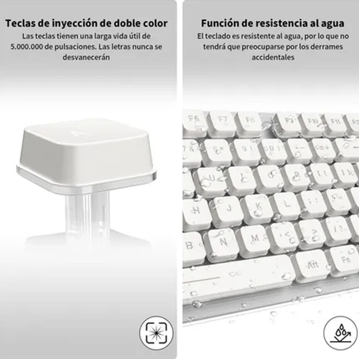 GENERICO - Teclado L1 mecánico membrana silencioso con luces