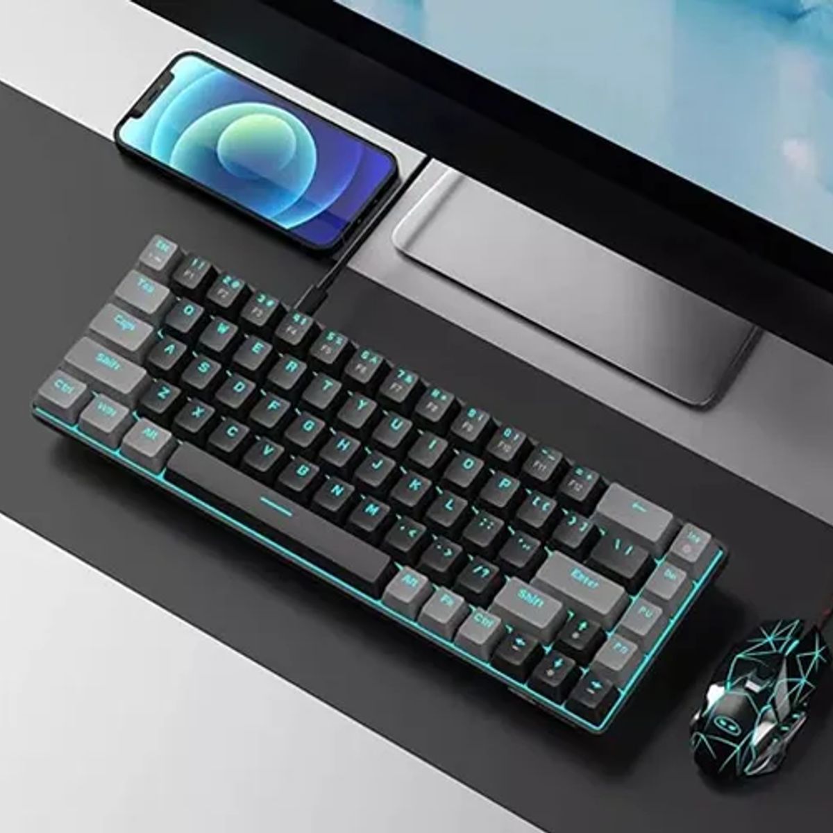 GENERICO - Teclado Magegee MK-Box mecánico 60% español
