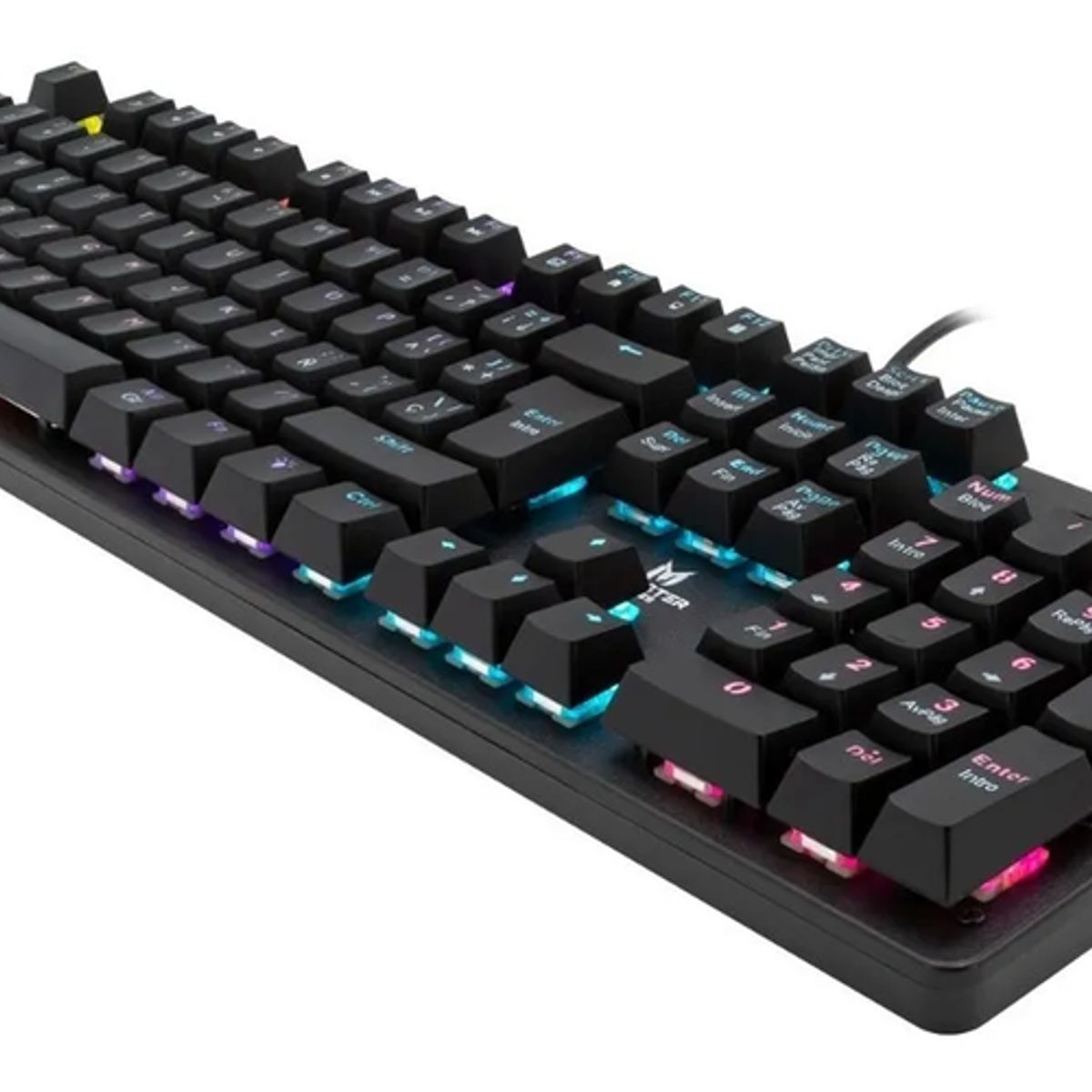 GENERICO - Teclado mecánico gamer Monster Strategy rgb negro