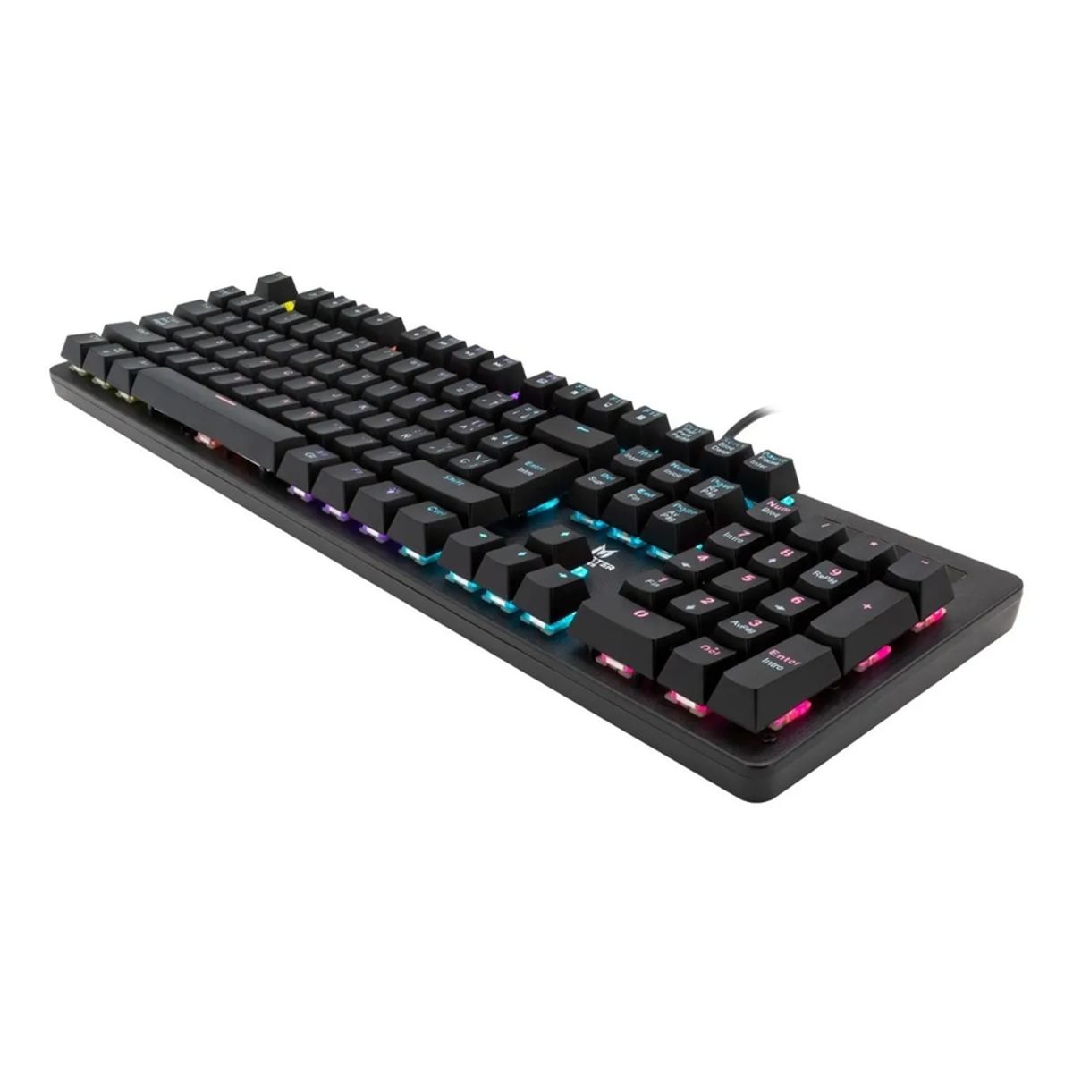GENERICO - Teclado mecánico gamer Monster Strategy rgb negro
